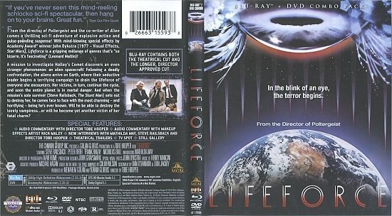 dvd cover Lifeforce (1985) Blu-Ray & Label