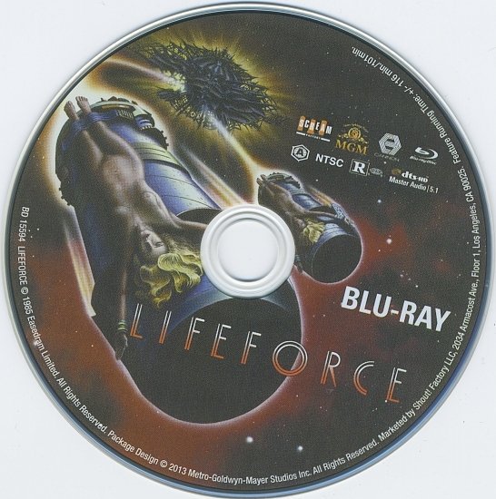 dvd cover Lifeforce (1985) Blu-Ray & Label