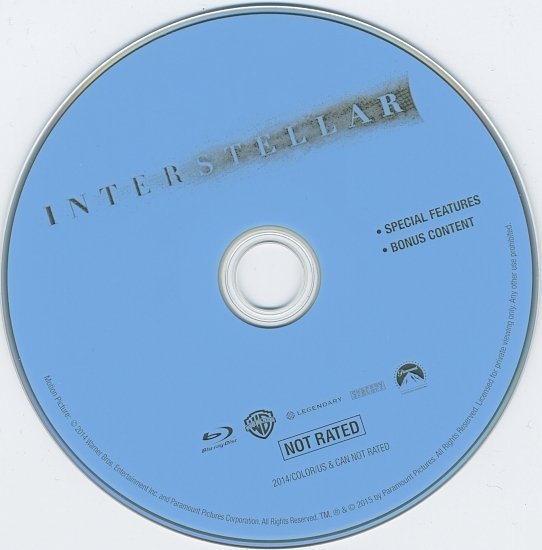 dvd cover Interstellar R1