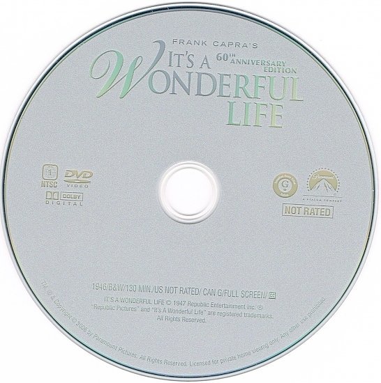 dvd cover It's A Wonderful Life (1946) AE CE R1