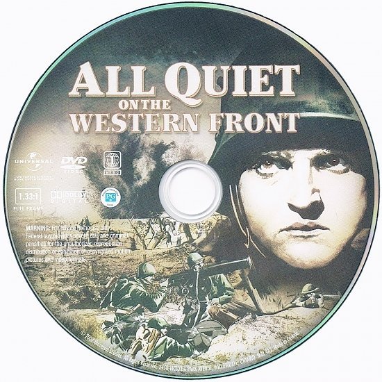 dvd cover All Quiet on the Western Front (1930) R1