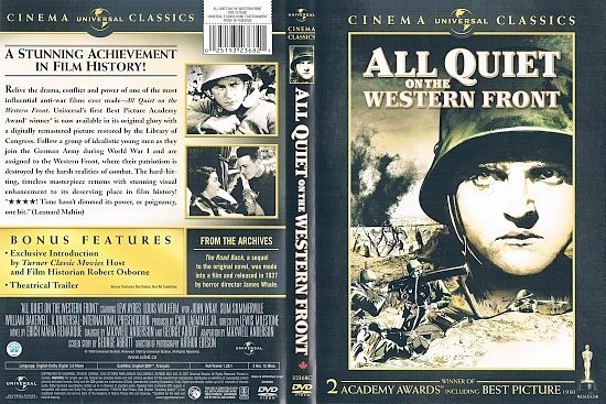dvd cover All Quiet on the Western Front (1930) R1