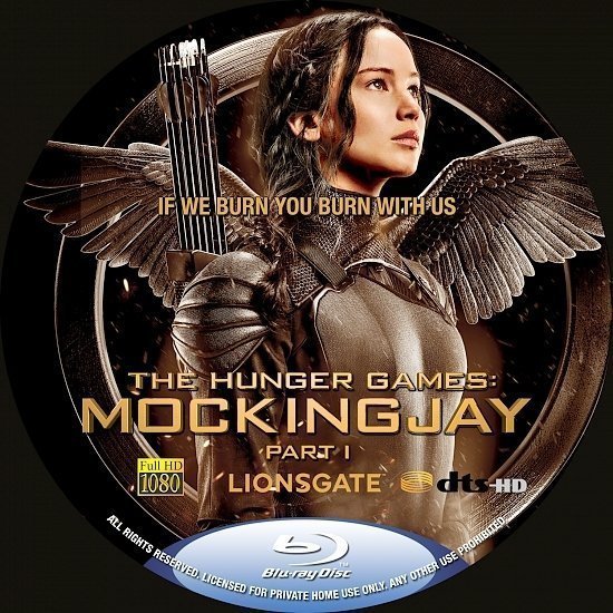 dvd cover The Hunger Games Mockingjay Part 1 R1 Blu-Ray Custom 3 Disc Set