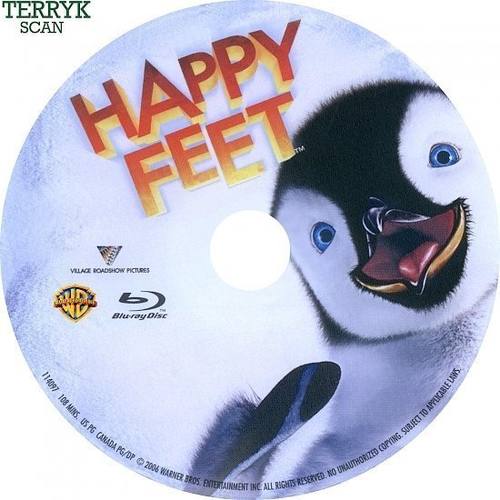 dvd cover Happy Feet (2007) Blu-Ray