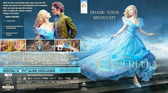 dvd cover Cinderella R0 Custom Blu-Ray Cover & Label