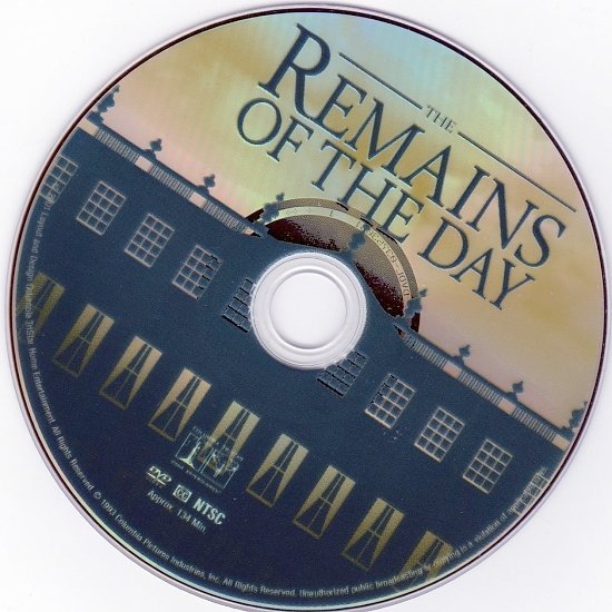 dvd cover The Remains Of The Day (1993) SE R1
