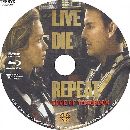 dvd cover Live Die Repeat: Edge of Tomorrow Blu-Ray Custom Label