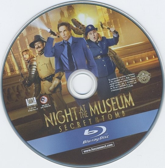 dvd cover Night At The Museum: Secret Of The Tomb R1 Blu-Ray