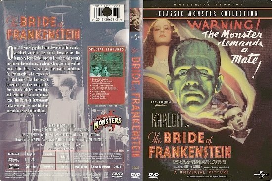 dvd cover The Bride Of Frankenstein (1935) R1