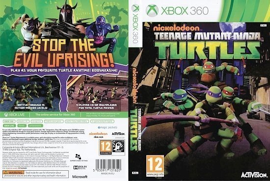 dvd cover Teenage Mutant Ninja Turtles PAL Xbox 360