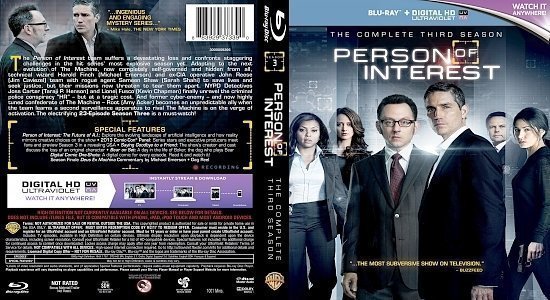 dvd cover Person Of Interest: Season 3 R1 Blu-Ray