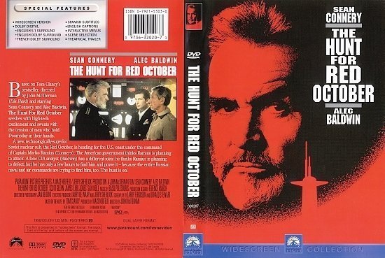 dvd cover The Hunt For Red October (1990) WS R1