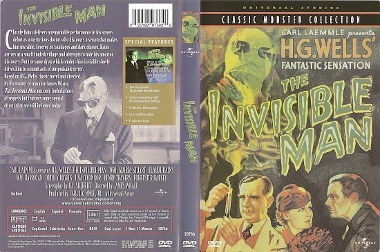dvd cover The Invisible Man (1933) R1