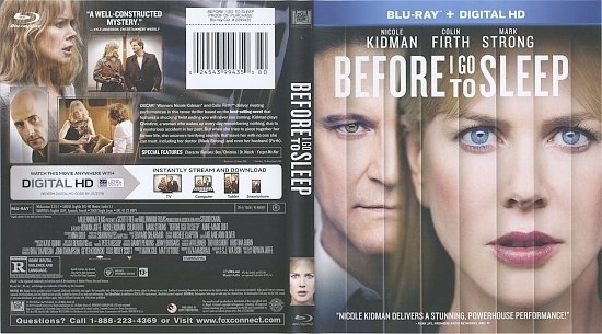 dvd cover Before I Go To Sleep Blu-Ray & Label