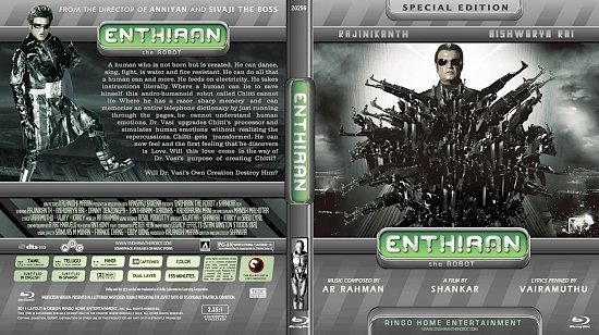 dvd cover Copy of Enthiran Blu Ray 2012
