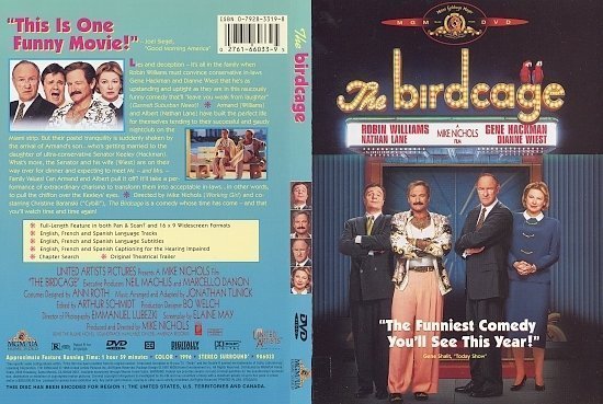 dvd cover The Birdcage (1996) R1