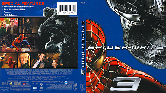 dvd cover Spider Man 3