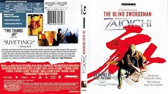 dvd cover The Blind Swordsman Zatoichi