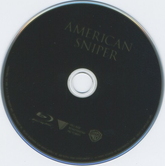 dvd cover American Sniper R1 Blu-Ray & Label