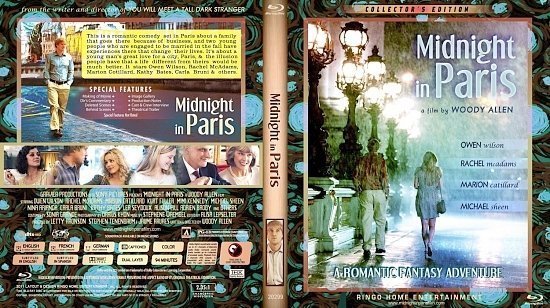 dvd cover Copy of Midnight In Paris Blu Ray 2011