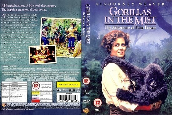 dvd cover Gorillas In The Mist (1988) WS R2