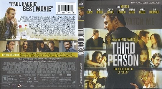 dvd cover Third Person R1 Blu-Ray