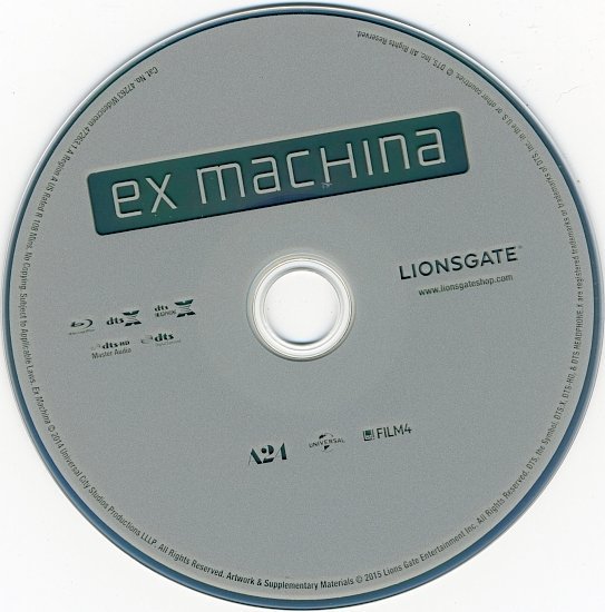 dvd cover Ex Machina Blu-Ray R1