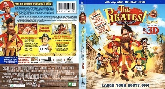 dvd cover The Pirates Band Of Misfits 3D Les Pirates Bande de Nuls Canadienne Bluray