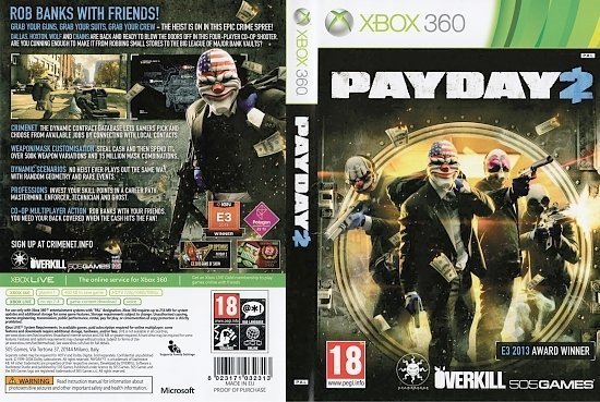 Payday 2  PAL Xbox 360 