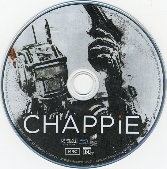 dvd cover Chappie Blu-Ray & Label