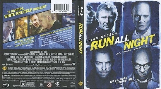 dvd cover Run All Night Blu-Ray & Label