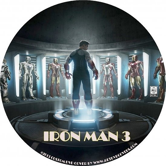 dvd cover Iron Man 3 R0 Custom