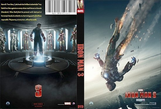 dvd cover Iron Man 3 R0 Custom