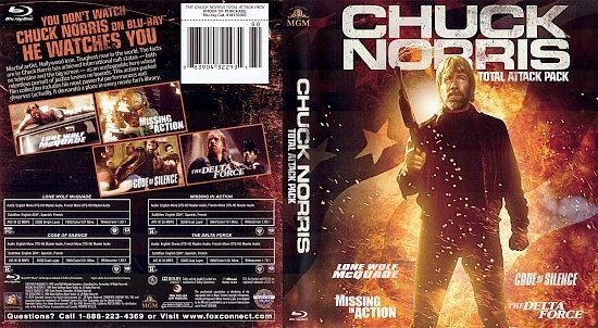 dvd cover Chuck Norris: Total Attack Pack R1 Blu-Ray
