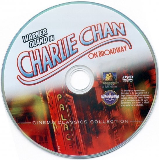 dvd cover Charlie Chan On Broadway (1937) R1
