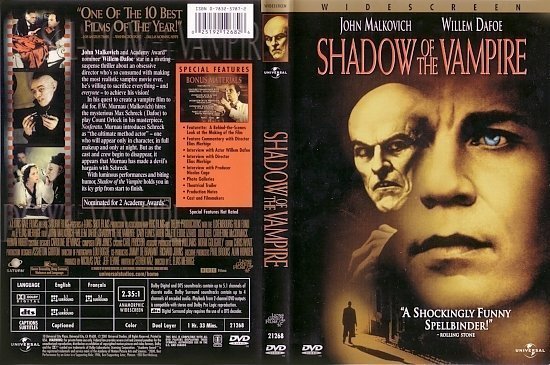 dvd cover Shadow Of The Vampire (2000) WS R1
