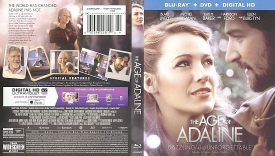 dvd cover The Age Of Adaline R1 Blu-Ray