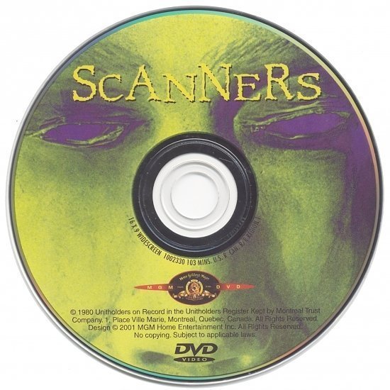 dvd cover Scanners (1981) WS R1