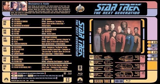 dvd cover Star Trek: The Next Generation Season Three