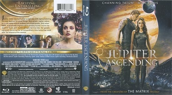 dvd cover Jupiter Ascending R1 Blu-Ray & Label