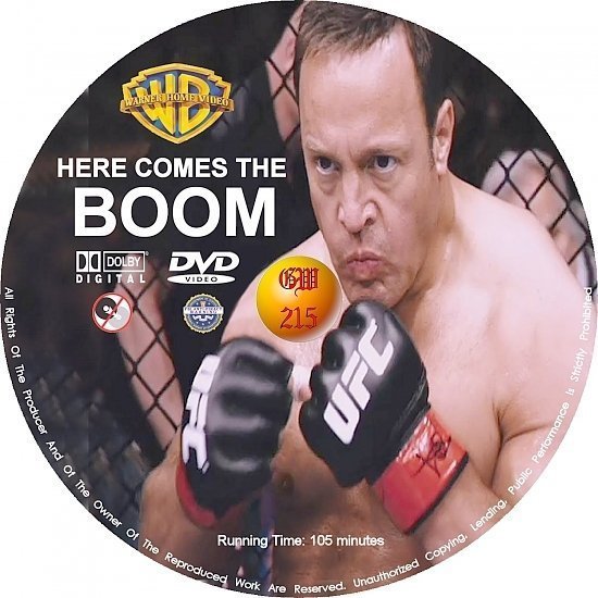 dvd cover Here Comes the Boom R0 Custom blu-ray/dvd labels