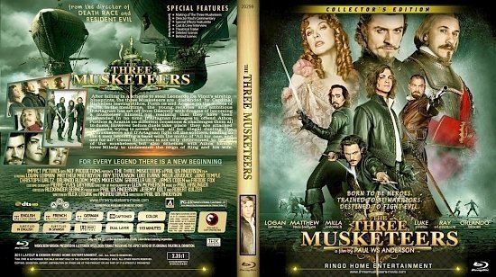dvd cover Copy of The Three Musketeers Blu Ray 2012