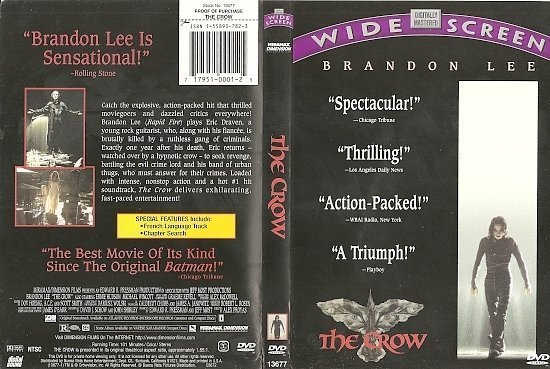 dvd cover The Crow (1994) WS R1
