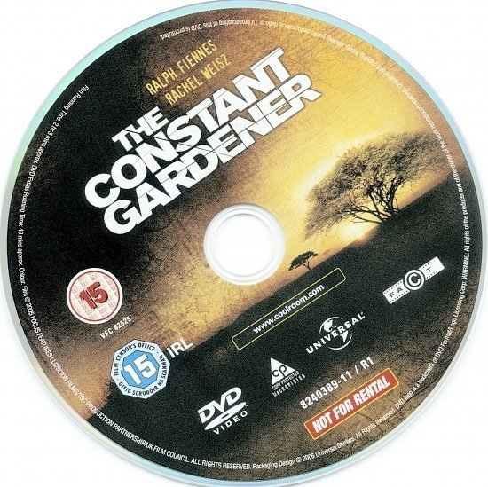 dvd cover The Constant Gardener (2005) WS R1 & R2
