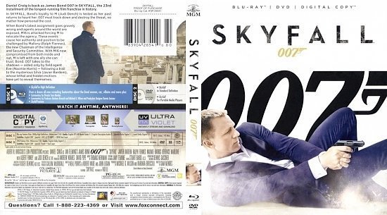 dvd cover Skyfall