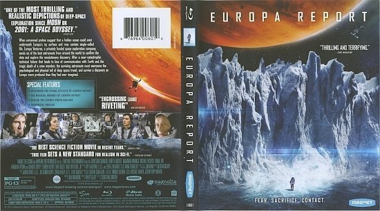 dvd cover Europa Report R1 Blu-Ray & Label