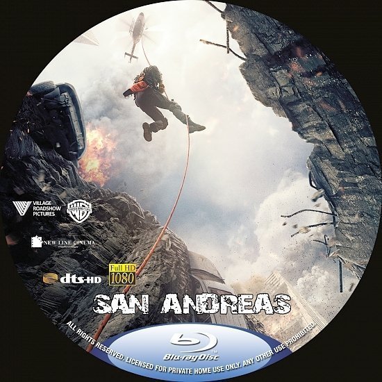 dvd cover San Andreas R0 Custom BD Cover & Label