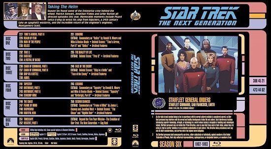 dvd cover Star Trek: The Next Generation Season Six