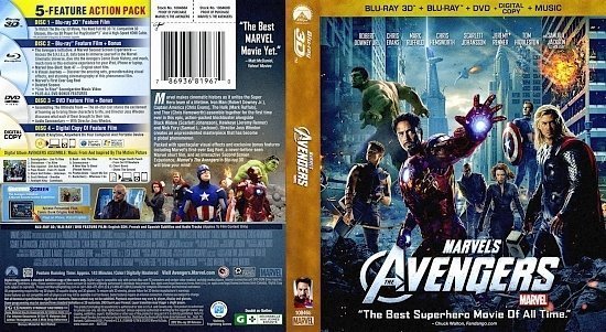 dvd cover The Avengers 3D