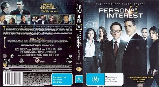 dvd cover Person Of Interest: Season 3 R4 Blu-Ray